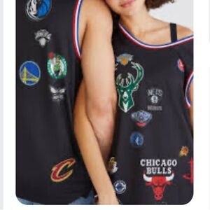 NBA Team Logo Black Tank Top Unisex